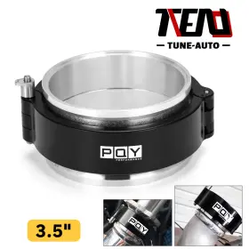 Vce08bk-qy Pqy 89mm Aluminum Quick-release V-band Flange Clamp Set For Metal Intake And Exhaust