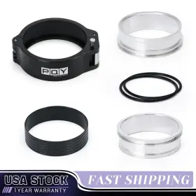 Vce12bk-qy Pqy For 3.0 Inch Turbo Piping Intake Hd V-band Clamp Flange System Assembly Aluminum