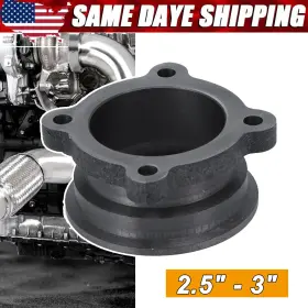 12001052 Qianghan Universal Turbocharger Conversion Tool V Band Exhaust Flange 4 Bolt 2.5in To 3in