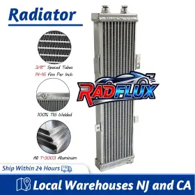 22-1437y Radflux Fit For 26 Inch X7 X2 All Aluminum Universal Dual-pass Heat Exchanger Npt Thread