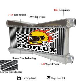 Radflux Trttq9 Full Aluminum High Performance Twin Turbo Intercooler New Oem Part#trttq9