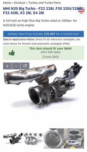Rareelectrical 49u77a0000a5 Bimmerworld Big Turbocharger Kit Mhi N20 Bmw F30 328i 49477a0000 And Install