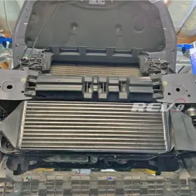 Ick-076 Rev9 Black Race Front Mount Intercooler Upgrade Kit For 15-18 Ford Focus Rs 2.3l