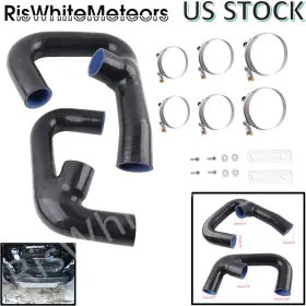 Icp036-bk Riswhitemeteors For 2015 Volkswagen Gti Fwd Mk7 Golf R 2.0t Intercooler Intake Silicone Hose Bk
