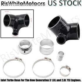 Riswhitemeteors Icp039-bk Turbo Inlet Hose Pipe For 1.8 2.0l Tsi Mqb Ea888 Gen.3 Vw Golf R Gti Mk7 Audi A3