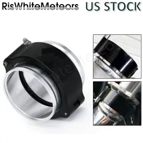 Kg03-350-bk-d Riswhitemeteors For Air Intake Turbo Pipe 3.5ftft Aluminum Quick Release Hd Clamp V-band With Flange