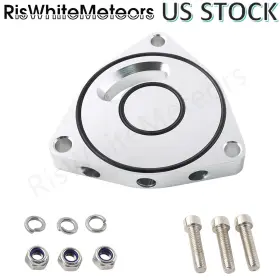 Rvc005-sl-d Riswhitemeteors For 15-21 Honda Civic Coupe 1.5 Turbo Blow Off Valve Adapter Spacer Plate Silver