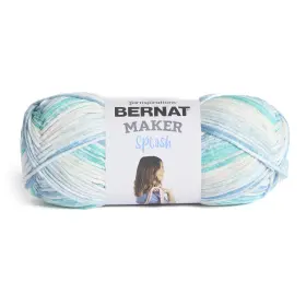 5a002z48-1h1b1 Spinrite 057355560161 Bernat Maker Splash Yarn-teal Print -