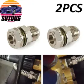 Qrf037-si Sutung 2pcs An10 10an Diy Turbo Oil Pan / Sump Return Drain Adapter Fitting No Weld