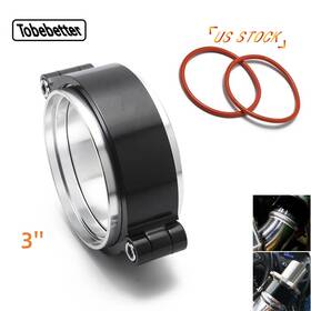 Tobebetter Kg01-300-bk Aluminum Hd Clamp Intake V-band Flange Intercooler Pipes 3inch 76mm Black
