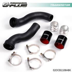 Transmotor2013 Tra030740 Fit For Benz W212 E200 / E250 Aluminum Air Intake Hose Black Clamps Kit