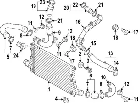 3qf-145-838-c Volkswagen Genuine 2024-2025 - Rear Hose