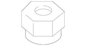 Volkswagen N-021-022-2 Genuine Turbocharger Oil Line Nut
