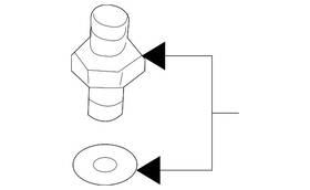 Volkswagen N-908-371-01 Genuine Return Line Union