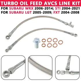 15194aa110 Vroomautoly Turbo Oil Feed Avcs Line Hoses Fitting Kit For Subaru Wrx 2006-14 Sti 2004-2021