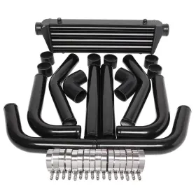 Wk-331101-8885 Worldokit Universal 28 Inch X7 X2.5 Aluminum Turbo Intercooler Black Kit Coupler