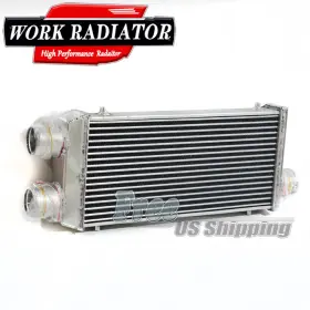 Radiator-1066y Wrcrad Aluminum Twin Turbo Front Mount Intercooler 32.5x11.75x3 Inch 2 In / 1 Out Tube& Fin