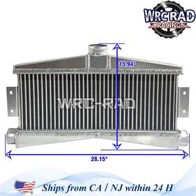 Wrcrad Trttc9 Aluminum Twin Turbo Intercooler 1300hp 25 Inch For Corvette Camaro Viper Lsx