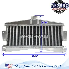Trttc9 Wrcrad Aluminum Twin Turbo Intercooler 1300hp 25 Inch For Corvette Camaro Viper Lsx Trttc9 Wrcrad Aluminum Twin Turbo Intercooler 1300hp 25 Inch For Corvette Camaro Viper Lsx