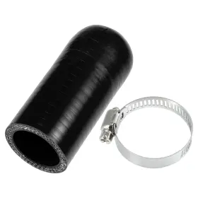 X Autohaux 634149108824 1 Set 30mm 1.18 Inch Id Universal Car Silicone Hose With Clamp End Plug Black