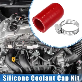 X Autohaux 767153028595 0.79 Inch Id Reinforced Silicone Coolant Cap Kit For Car Turbo Bypass Valve Red