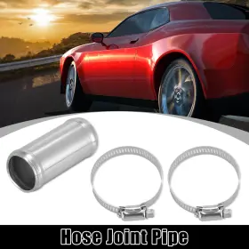 X Autohaux 782685014984 Aluminum Alloy Hose Joint Pipe Set With 2 Clamps Od 1.38 Inch 35mm Length 3 76mm