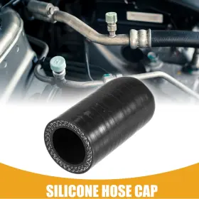 X Autohaux 786527797677 22mm 0.87 Inch Id Universal Silicone Coolant Cap Intake Vacuum Hose End Plug Black
