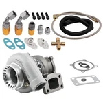 GT3582 Universal Turbo Charger 4 Bolts Flange .7 A/r .63 W/oil Lines New. Price: $160.35.