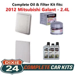 2012 Mitsubishi Galant 2.4L Complete Cabin, Air & Oil Filter Kit (10W-30) New. Price: $85.95.