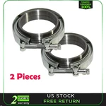 2PC 2.5'' V-band Flange & Clamp Stainless Steel Kit For Turbo Exhaust Pipes New. Price: $28.54.
