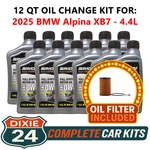Fits: 2025 Bmw Alpina XB7 4.4L 6,000 Mile Synthetic Oil & Filter Kit (0W-30) New. Price: $203.95.