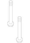 Genuine Ford Suspension Cross-member Front Bolt W714470-S439 New. Price: $16.39.
