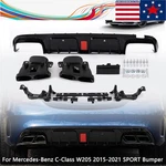 For Mercedes W205 Sedan C43 C300 C450 Rear Bumper Diffuser Exhaust Tips New. Price: $239.99.
