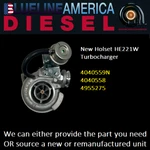 Fits Cummins Qsb Agricultural New Holset HE221W Turbocharger 4040559N 4040558. Price: $649.00.
