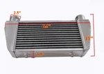 24"X11"X4" Universal Front Mount Aluminum Intercooler Top Turbo 2.5" I/o New. Price: $99.99.