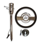 32" Gm Manual Column W/ Adapter No Key & 14" Steering Wheel With Horn Button New. Price: $634.68.