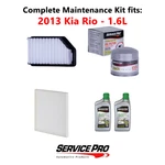 2013 Kia Rio 1.6L Complete Cabin, Air & Oil Filter Kit (5W-30) New. Price: $86.95.