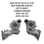 New Oem Genuine Audi A8 S6 S7 Turbochargers Set 079-145-722, 079-145-721 Pair. Price: $2200.00.