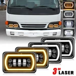 Gmc W3500 W4500 W5500 Forward Dot 4X6 Led Headlights Hi/lo Beam Amber Drl New. Price: $73.91.