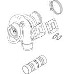 421047 Hose Inlet Cold Side Rubber 4IN X 6.1 Long 101MM For Pai New. Price: $52.35.