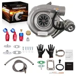 New Billet T3 T04E 0.63AR Turbocharger 420HP V-band + Oil Return Feed Line Kit. Price: $175.99.