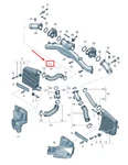 Audi A8 Right Intercooler Pressure Hose 4N0145738G Neu. Price: $294.38.