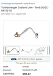 Genuine Ford Oe Tube Water Outlet K2GZ-8K153-A New. Price: $70.00.