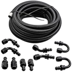 20 Feet Nylon- Stainless Braided Fuel Hose 180 Push Lock End New. Price: $50.48.