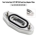 Twin Turbo Dual 1/8" Npt Oil Feed Line Adapter Plate For LS1 Lsx LS3 LS2 LQ4 New. Price: $11.36.