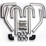 Qk Universal 2.5" Aluminum Silicone Hose Clamp Silver Intercooler Pipes Kit New. Price: $136.80.