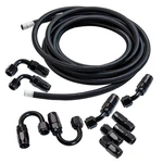 AN6 Fitting Kit Stainless Steel Braided Oil Fuel Hose Line W/ End Adapter 16FT. Price: $42.11.
