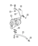 Genuine Mopar Turbo Oil Return Tube 68036739AA New. Price: $39.04.