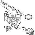 Genuine Bmw Exhaust Turbocharger W.exhau 11-65-8-629-966 New. Price: $2862.10.