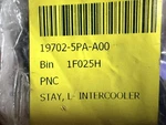 Genuine Honda Inter-cooler Mount Bracket 19702-5PA-A00 New. Price: $9.00.
